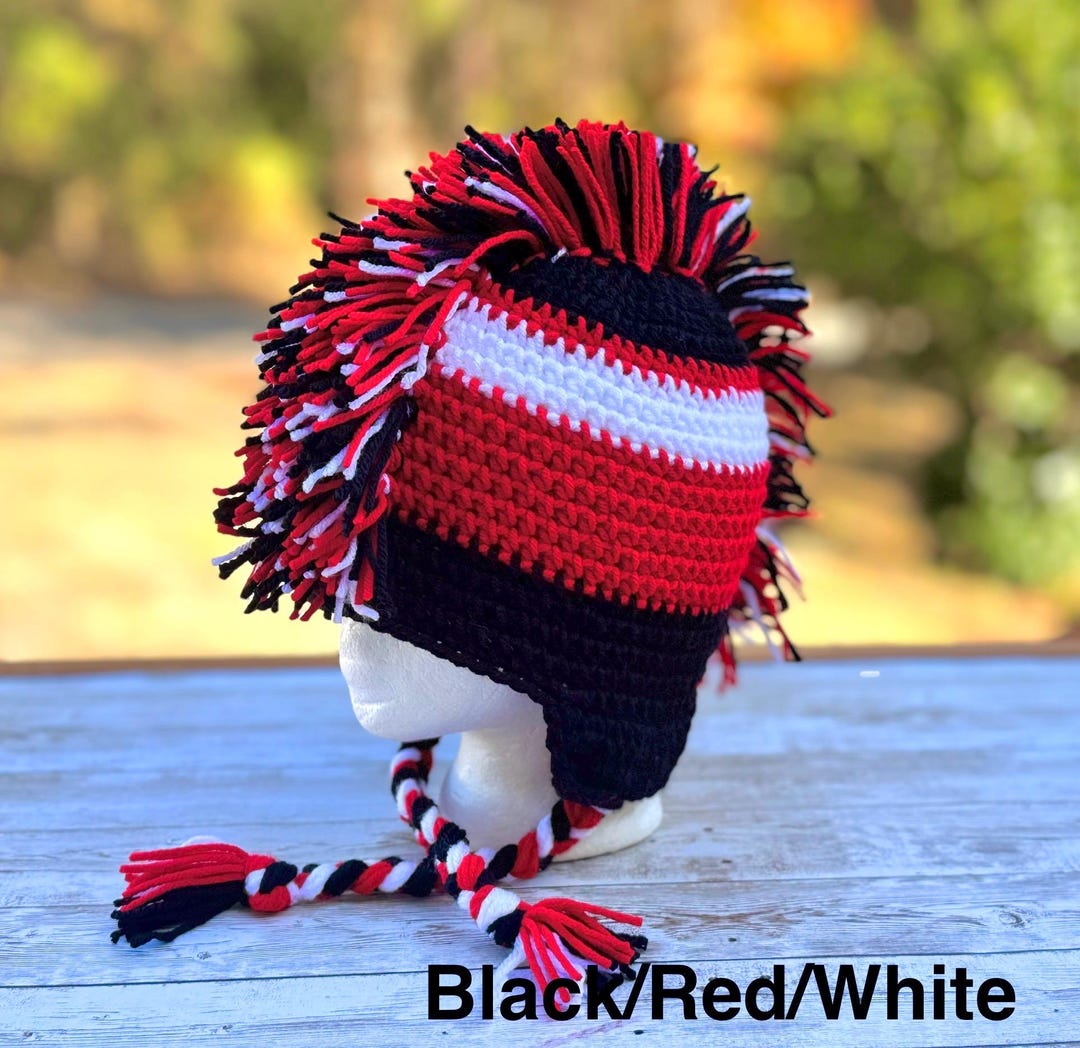 Crochet Mohawk Hat | Handmade Beanie | Made to Order - Etsy