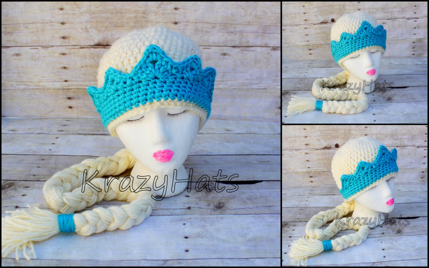 Crochet Princess hat. Elsa from Frozen inspired Beanie.Made to Etsy