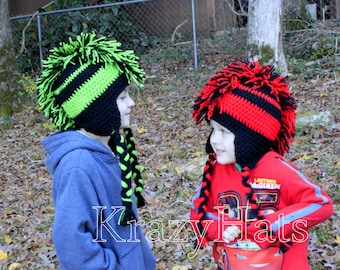 Crochet Mohawk hat.Handmade Mohawk hat.