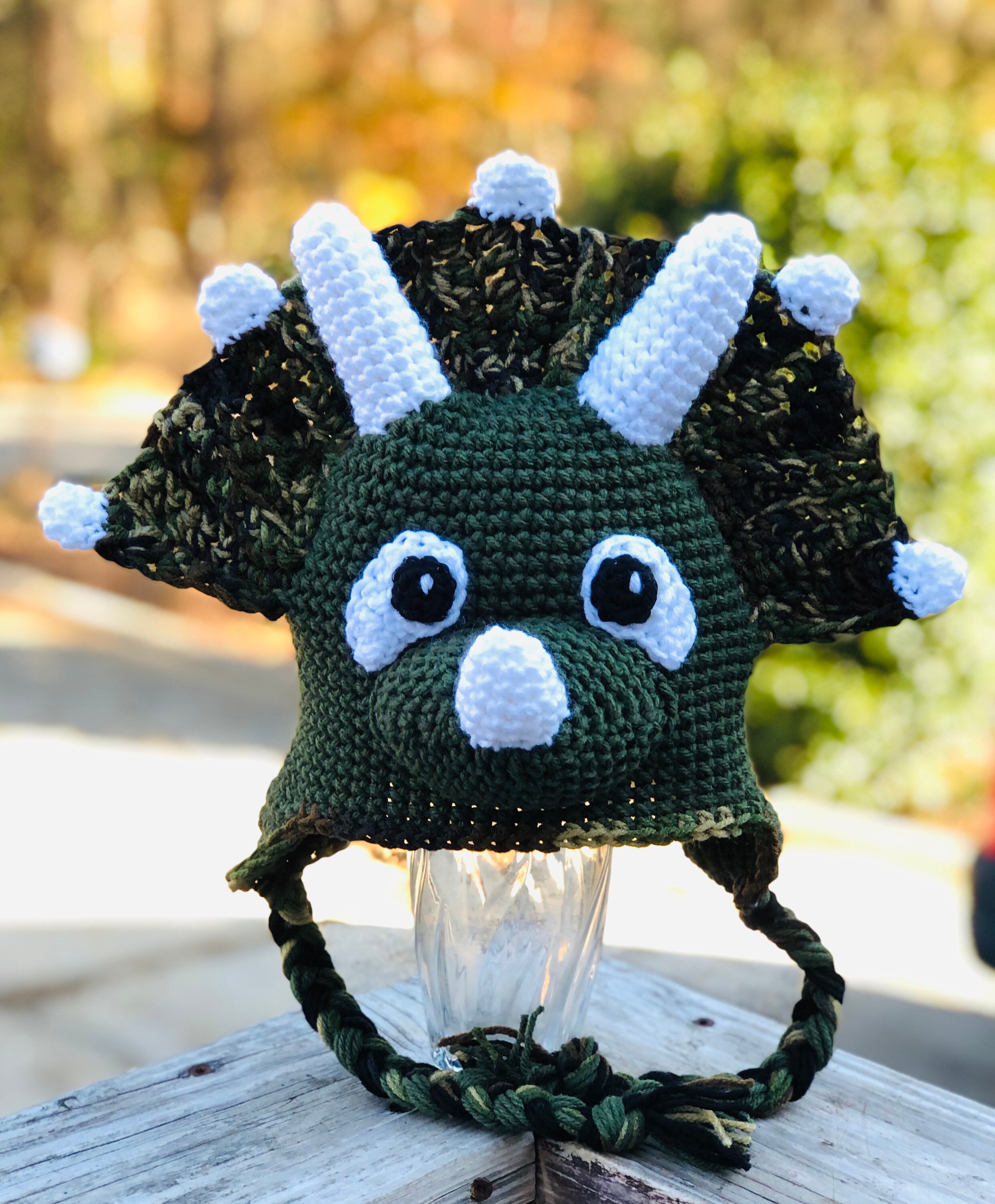 Crochet Dinosaur Hat.handmade 