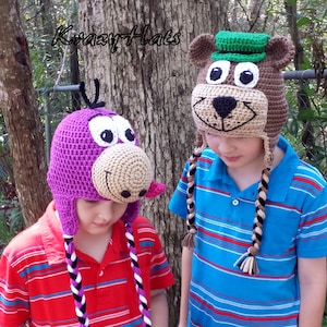Crochet Bear Hat, Crochet bear hat, Handmade Crochet dino hat.