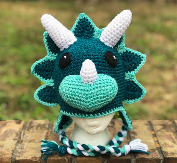 crochet dinosaur hat