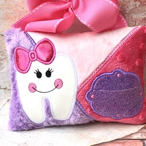 Tooth fairy pillow, Personalized tooth fairy pillow,  Embroidered  pillow. Birthday gift.
