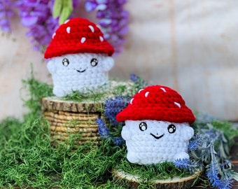 Crochet Mushrooms, Mushroom Plushie, Cute Mushie Boy Stuffie, Mushroom toy, Crocheted stuffed mushroom, Birthday gift