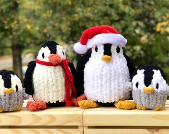 Penguin Toy,Plush Knit Penguin,Birthday Gift, Handmade Penguin Toy, Christmas  Penguin Toy