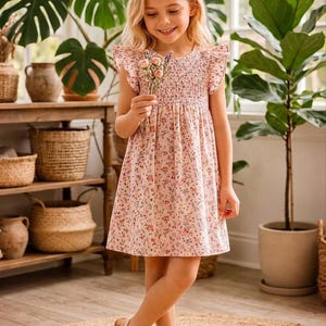 Patrón de costura en PDF del vestido Lena (6 meses) / Vestido para bebé niña, patrón de costura infantil, patrón para principiantes, patrón fácil para niños, vestido para niñas pequeñas y bebés.