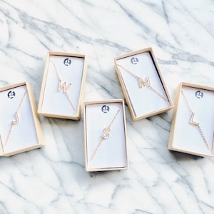 SALE letter necklace petite initial alphabet personalized sideways playful wedding bestseller graduation teacher monogram bridal Christmas image 1