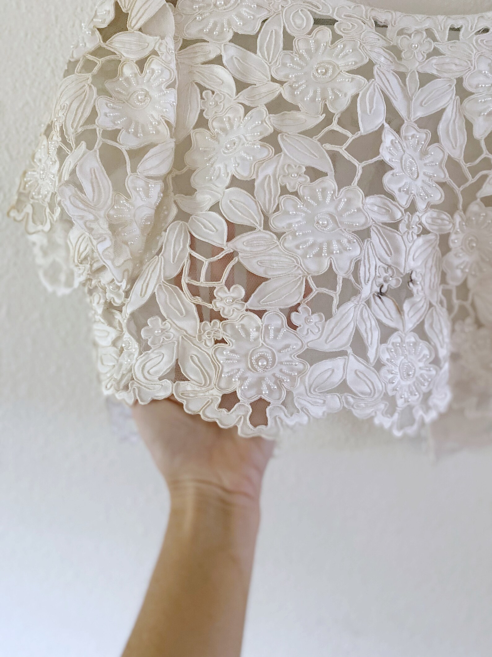 Vintage Beaded Cutout Top