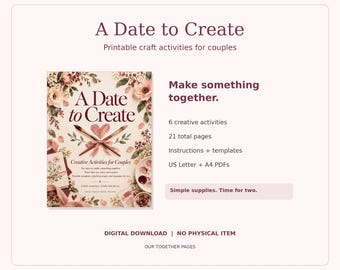 A Date to Create: Printable Couples Craft Kit, 6 Date Night Activities
