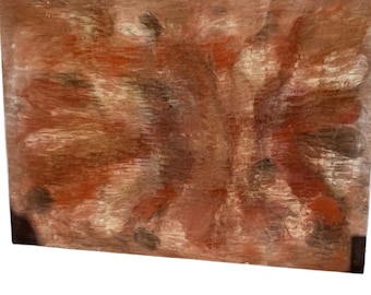 Copper Mirage: One-of-One Copper Cream Resin Wall Art, 48x36 Original Painting