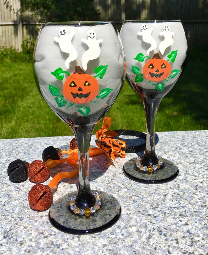 halloween wine glasses halloween wine glasses