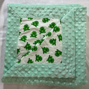 Frog themed baby blanket