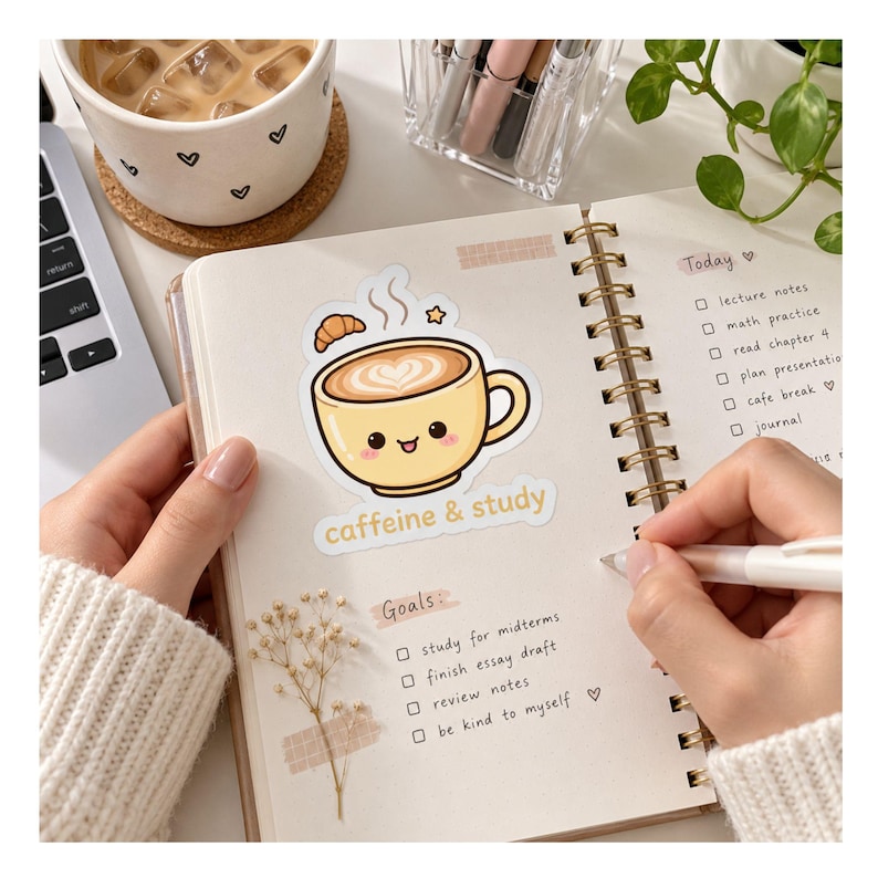 Study Corner Sticker 50+ Kawaii School Stickers PNG Bundle | Cute Study Clipart | Pastel ...