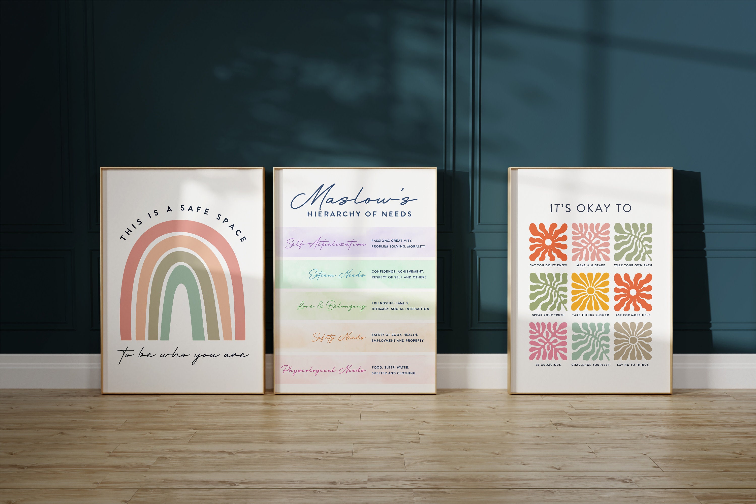 Mental Health Poster Set Unique School or Guidance - Etsy