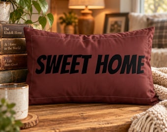 Sweet Home Text Microfiber Pillow Sham