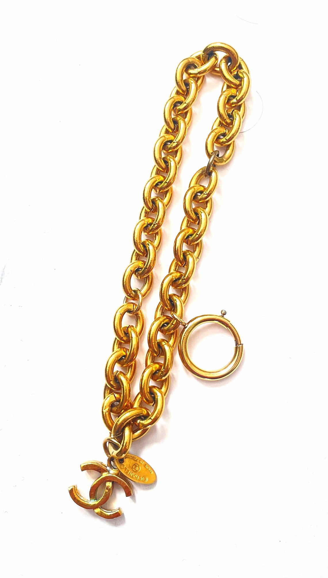Chanel Vintage Gold Plated Zipper Pull Etsy