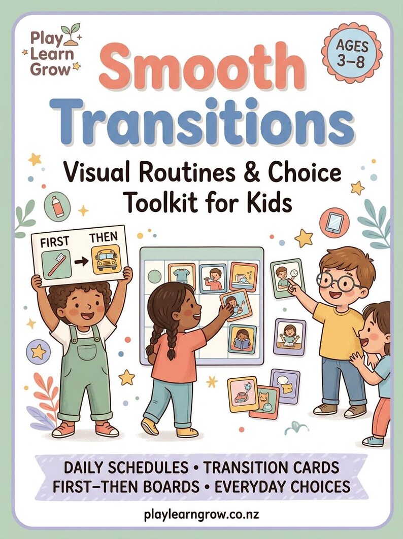 Kids Visual Routine Cards & Daily Schedule Toolkit | First Then Boards ...