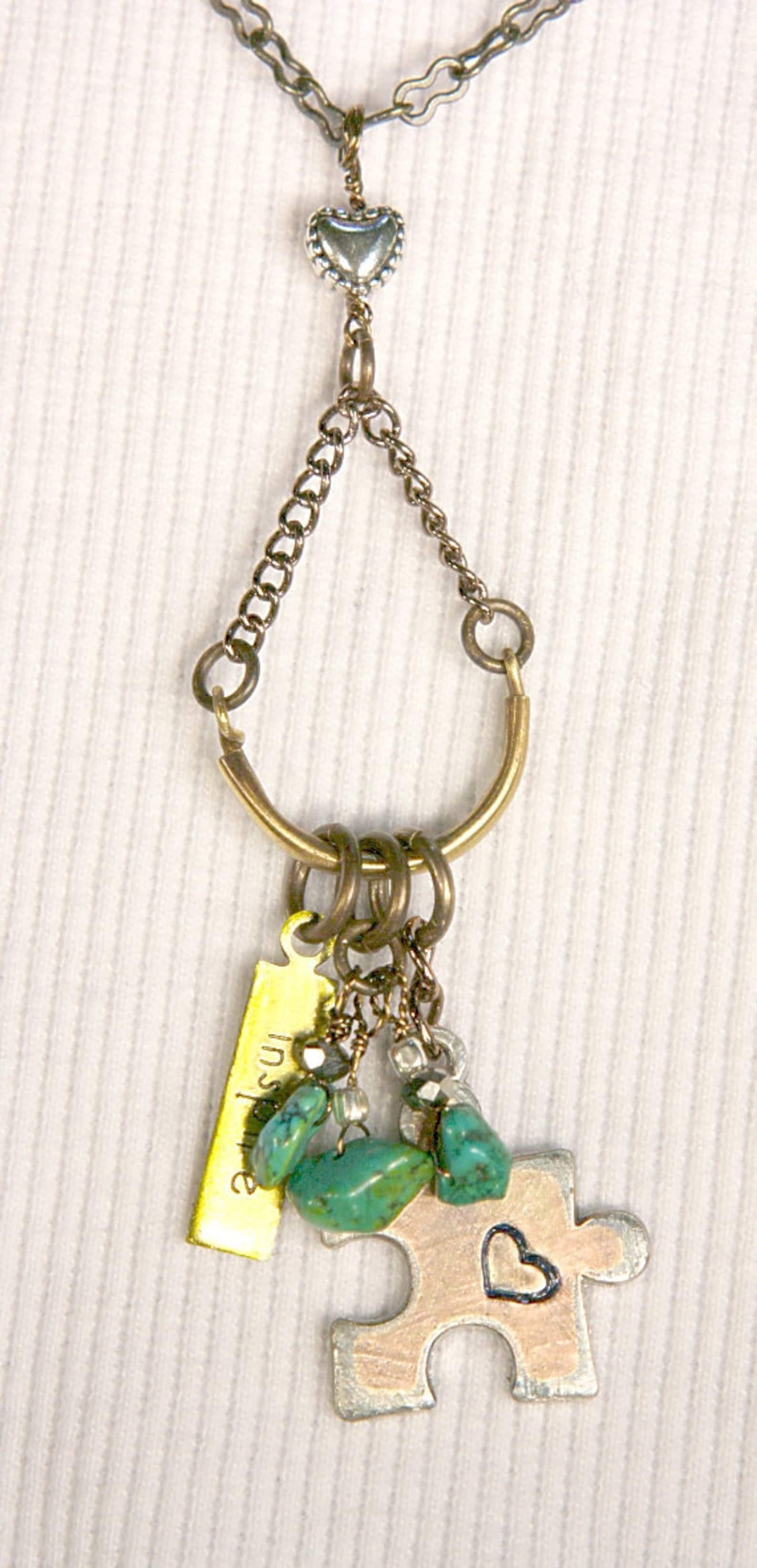 Autism Inspire Necklace Etsy