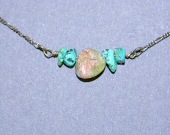 Turquoise, Unikite Necklace