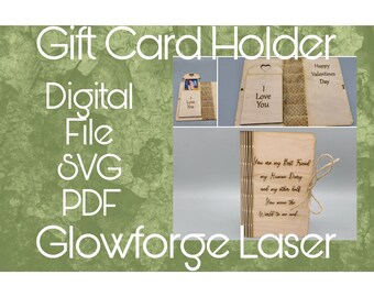 Gift Card Holder/Book/Card DIGITAL SVG FILE