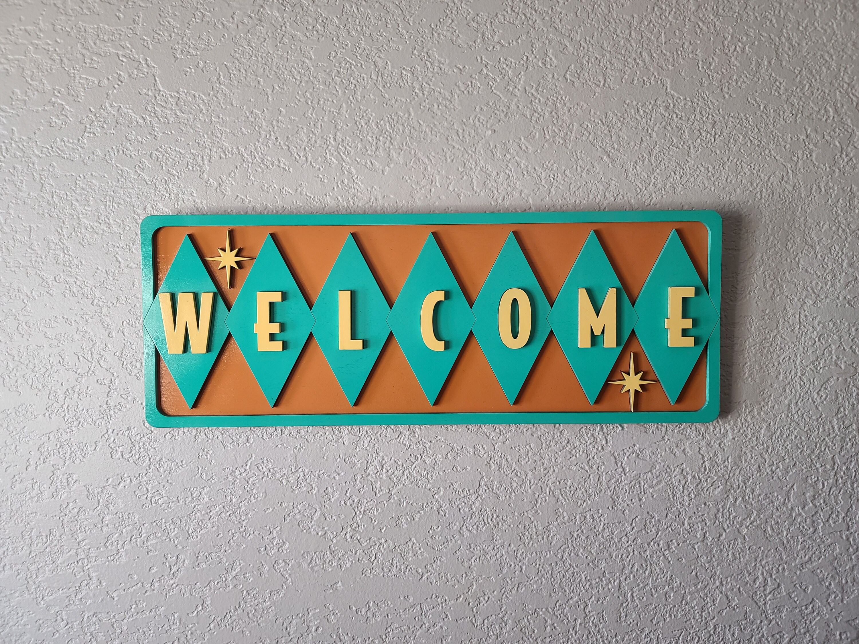 Mid Century Modern Rectangle Welcome Sign Retro SVG File - Etsy