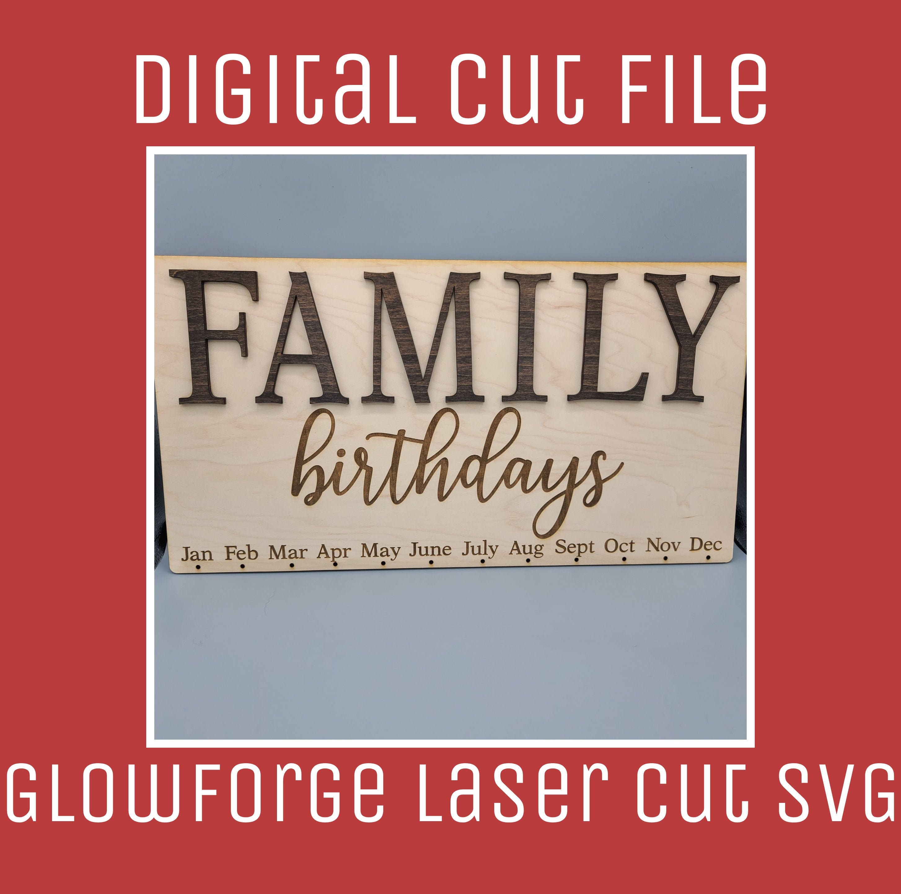 Download Family Birthdays Sign Birthday Plaque Birthday Board Digital Svg File