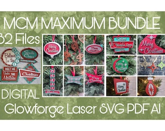 MCM Maximum Retro Vintage Ornament Bundle, DIGITAL File SVG Pdf