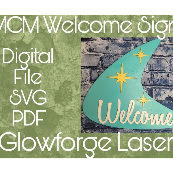 Mid Century Modern Welcome Sign SVG File