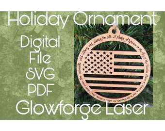 1954 Pledge of Allegiance Flag Ornament SVG File