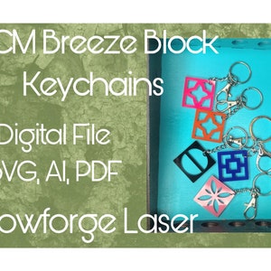 MCM Breeze Block Keychains DIGITAL File SVG