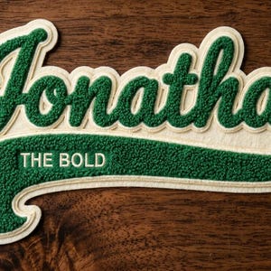 Custom name Patches, Personalized Varsity Jacket Patches, Any Design, Color, Size (Iron-On, Velcro)