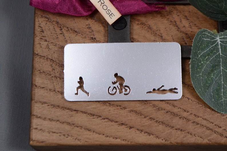 Triathlon personalised hobby interests keyring athlete cycling swimming running triathlete
