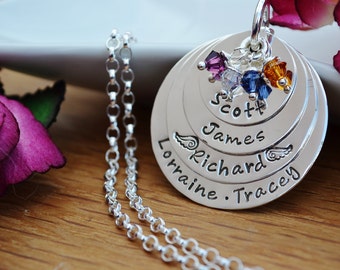 Hand Stamped layered nest stack, choose your layers