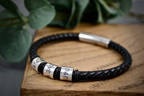 Mens Bracelets Leather Bracelets For Men Braided Magnetic Clasp Rope Men  Waterproof Barcelets | Fruugo UK