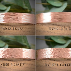 Mens copper Cuff bracelet personalised unisex bangle daddy image 2