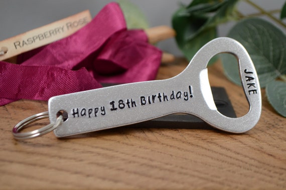 Personalised bottle sales opener keyring