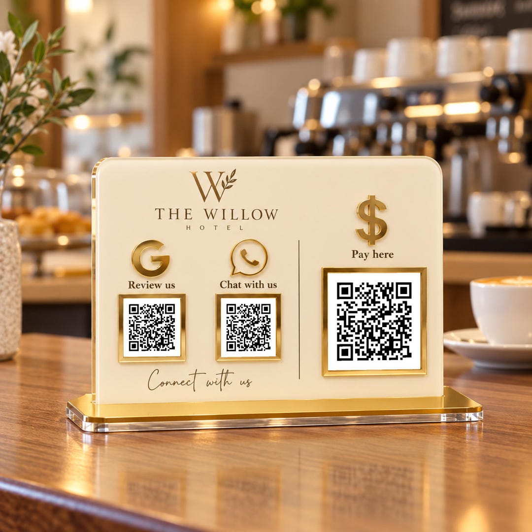 Buy Custom Acrylic QR Code Sign for Small Business – Personalized ...