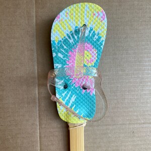 Flip flop Flyswatter Fly Swatter-personalized birthday gift-beach house gift-personalized Mother's Day gift-Spring decor-Summer patio decor pink tie dye