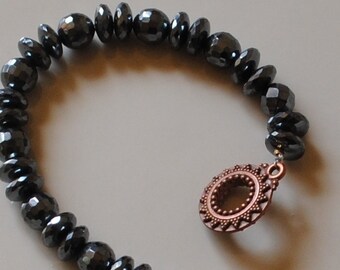 Hematite and copper bracelet (#206)