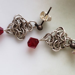 Little Roses chain nails earrings (204)