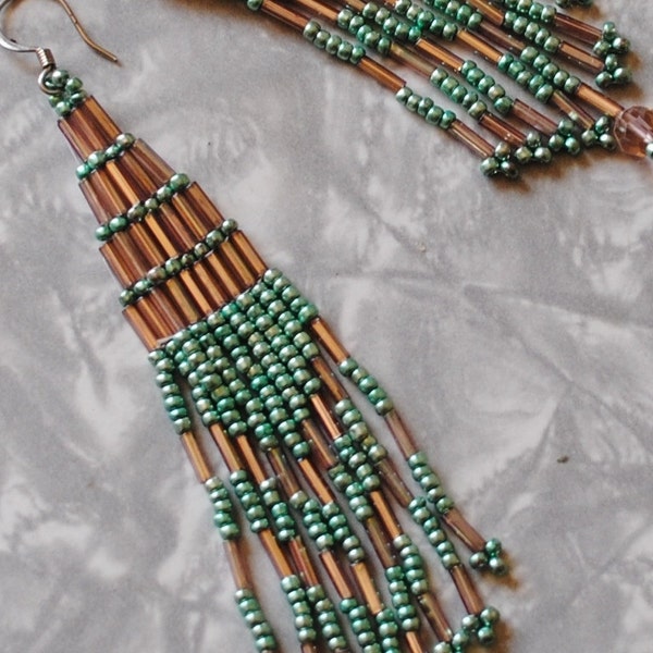 vintage style beaded earrings #205