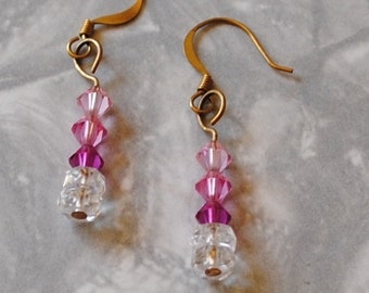 Three pinks earrings (21)