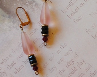 Pink and wine drop earrings (22)