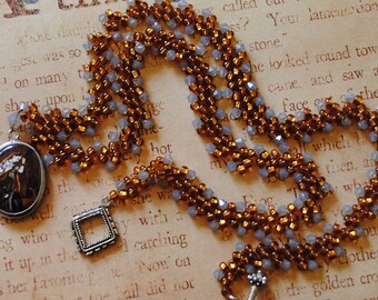 Collar de puntada de peyote diagonal (#3)