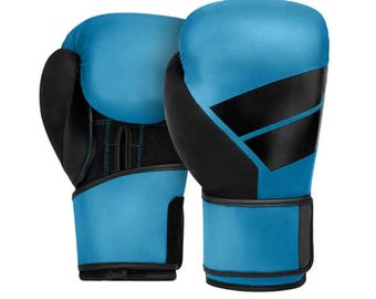Blue & Black Boxing Gloves | Premium Fight Gloves | Boxing Training Gloves for Men and Women