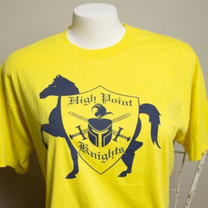 Vintage yellow High Point Knights tee | XL