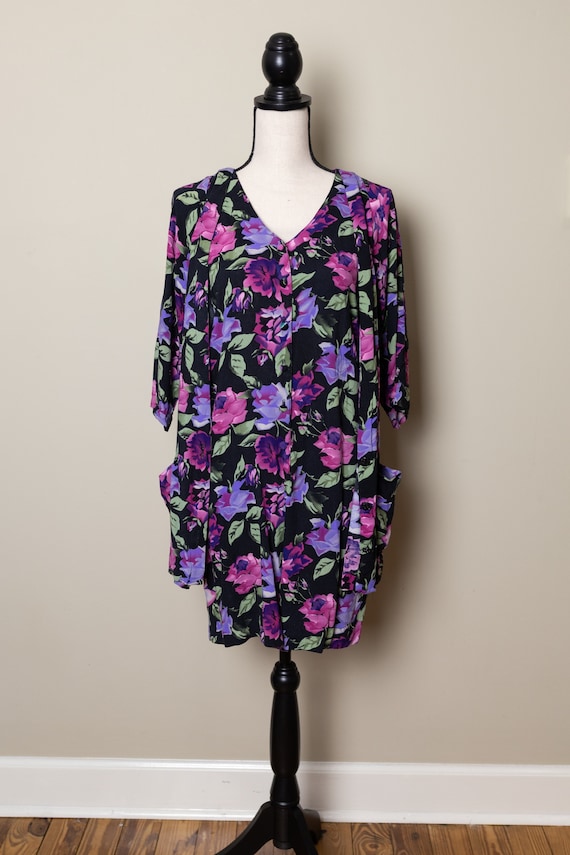 90's floral romper | S - image 1