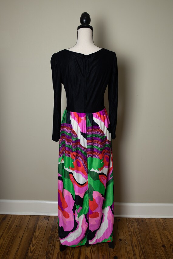 Vintage psychedelic maxi dress | M - image 5