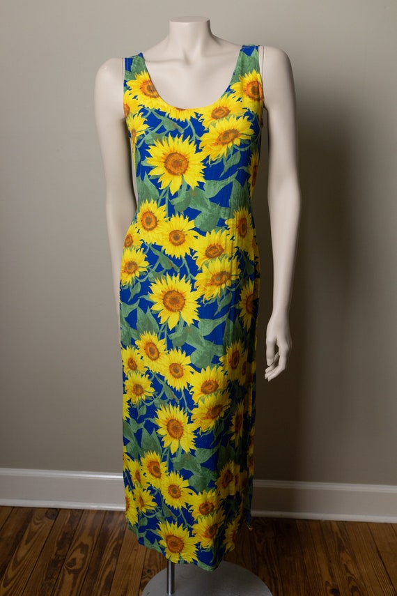 90's Sunflower dress | S