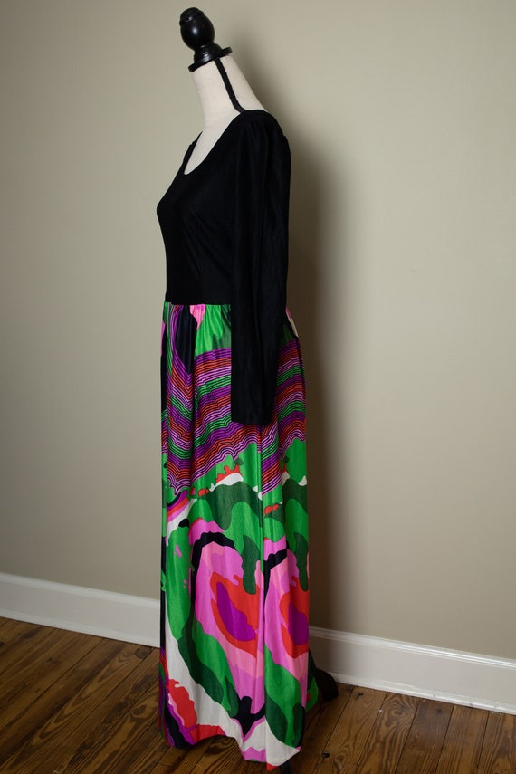 Vintage psychedelic maxi dress | M - image 2